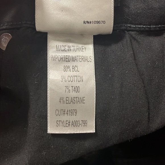 AGOLDE Sophie Mid Rise Skinny Jeans Jet Black Size 25 - Picture 8 of 9